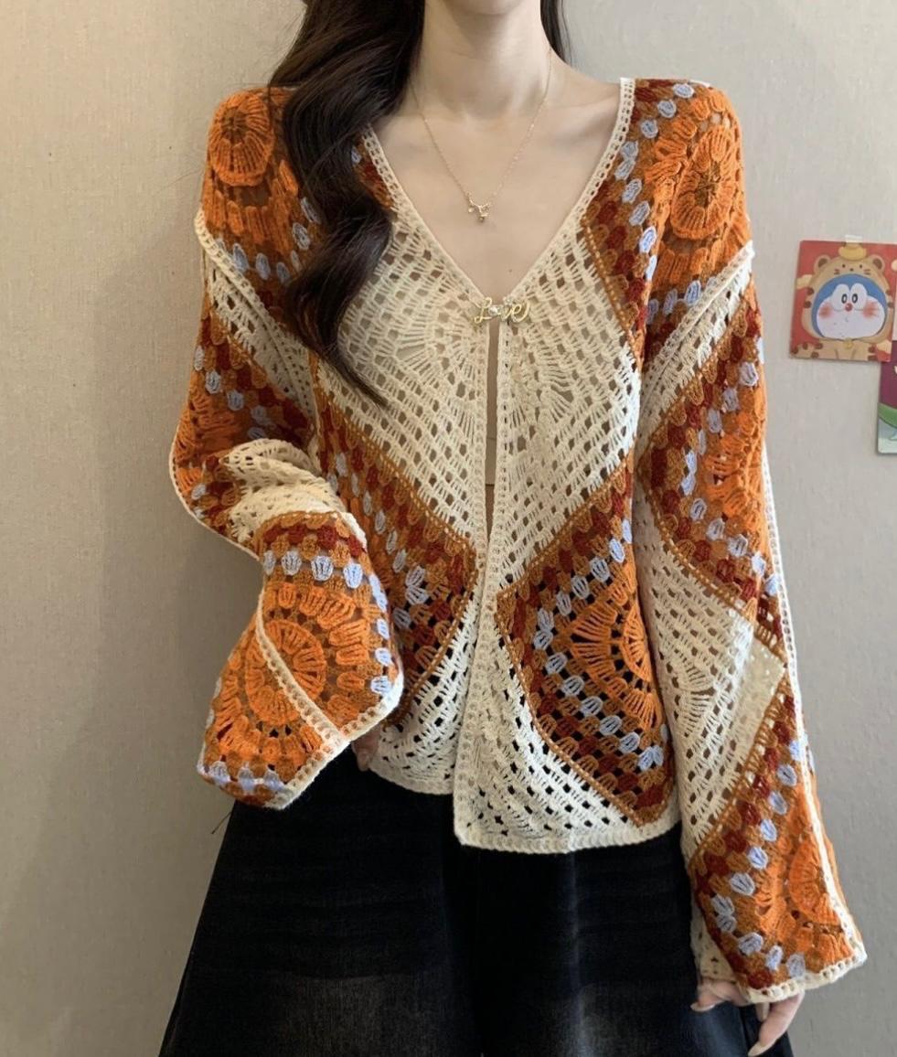 D'MAYE Boho Luxe Crochet Statement Top